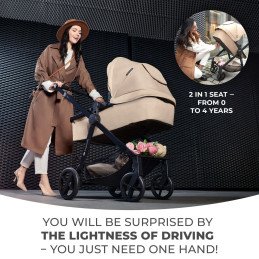 CARUCIOR KINDERKRAFT NEWLY, 3 IN 1, BEJ | MARKETPLACE SHOPPING CENTER