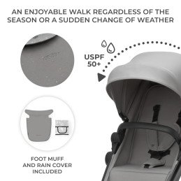 CARUCIOR KINDERKRAFT NEWLY, 3 IN 1, LIGHT GREY | MARKETPLACE SHOPPING CENTER