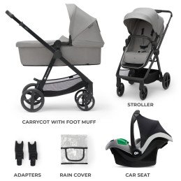 CARUCIOR KINDERKRAFT NEWLY, 3 IN 1, LIGHT GREY | MARKETPLACE SHOPPING CENTER