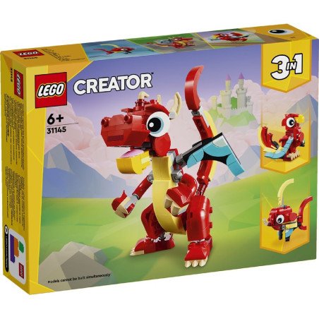 LEGO CREATOR 3IN1 DRAGON ROSU 31145 | MARKETPLACE SHOPPING CENTER