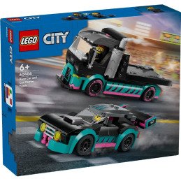 LEGO CITY MASINA DE CURSE SI CAMION TRANSPORTATOR DE MASINI 60406 | 1Buy.ro