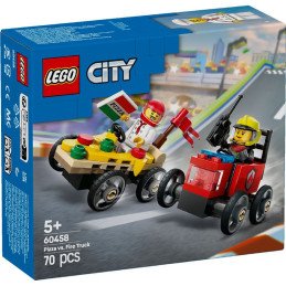 LEGO CITY PACHET DE CURSE FURGONETA DE PIZZA VS. CAMION DE POMPIERI 60458 | 1Buy.ro