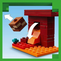 LEGO MINECRAFT BATALIE DEASUPRA LAVEI ÎN NETHER 21266 | MARKETPLACE SHOPPING CENTER