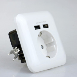 Priza eleganta cu incarcator USB Schuko
