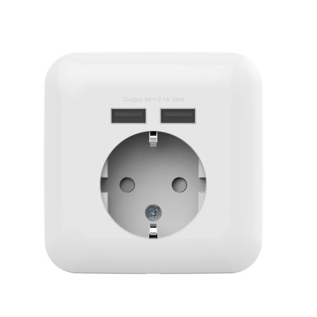 Priza eleganta cu incarcator USB Schuko