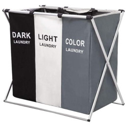 Cos Rufe Pliabil Impermeabil 3 Compartimente Aluminiu 135L Multicolor
