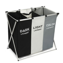 Cos Rufe Pliabil Impermeabil 3 Compartimente Aluminiu 135L Multicolor