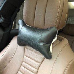 Set 2 Perne Auto Piele Ecologica Tetiera Cusatura Neagra/Bej | MARKETPLACE SHOPPING CENTER