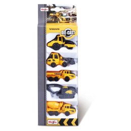 MAISTO SET 5 UTILAJE DE CONSTRUCTII VOLVO | 1Buy.ro