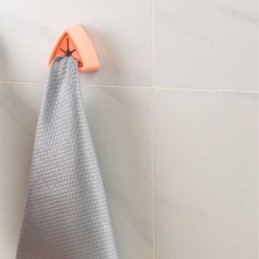 Covoras Baie Spuma Memorie Antiderapant 60x40 + 5 Suporti Prosoape Roz