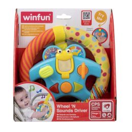Winfun Volan Muzical jucarie interactiva pentru bebelusi cu sunete si lumini colorate