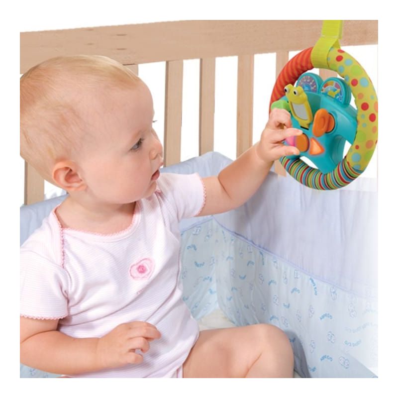 Winfun Volan Muzical jucarie interactiva pentru bebelusi cu sunete si lumini colorate