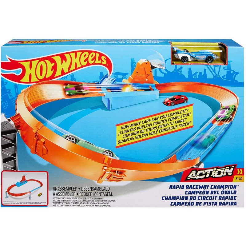 HOT WHEELS CIRCUIT RAPID CU LANSATOR SI MASINUTA EXCLUSIVA | MARKETPLACE SHOPPING CENTER