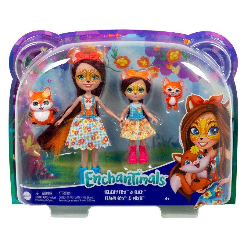 ENCHANTIMALS SET PAPUSI SURORI SI ANIMALUTELE LOR FELICITY FOX SI FLICK SI FEANA FOX SI MIXTE | MARKETPLACE SHOPPING CENTER