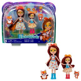 ENCHANTIMALS SET PAPUSI SURORI SI ANIMALUTELE LOR FELICITY FOX SI FLICK SI FEANA FOX SI MIXTE | MARKETPLACE SHOPPING CENTER