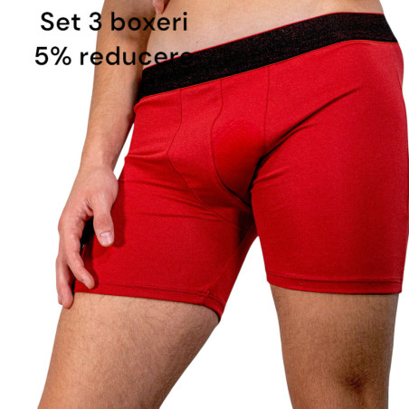 set 3 boxeri cu picior lung