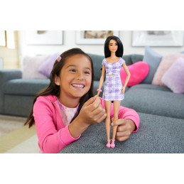 PAPUSA BARBIE FASHIONISTA BRUNETA CU ROCHIE MOV | MARKETPLACE SHOPPING CENTER