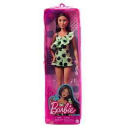 PAPUSA BARBIE FASHIONISTA BRUNETA CU SALOPETA VERDE | 1Buy.ro