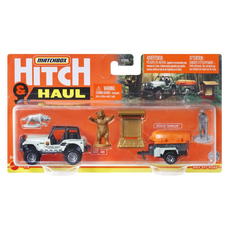 MATCHBOX HITCH&HAUL SET 2 VEHICULE MBX OFF ROAD 1988 JEEP 4X4 TRAILER TRAWLER SCARA 1:64 | MARKETPLACE SHOPPING CENTER