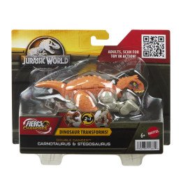 JURASSIC WORLD FIERCE CHANGERS DOUBLE DANGER DINOZAUR TRANSFORMABIL CARNOTAURUS SI STEGOSAURUS | 1Buy.ro