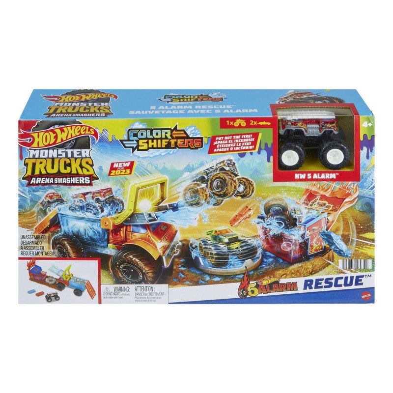 HOT WHEELS MONSTER TRUCK ARENA SMASHERS COLOR SHIFTERS SALVAREA LUI 5ALARM | MARKETPLACE SHOPPING CENTER