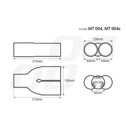 Ornament Toba Esapament Auto Inox Sport MT-004