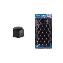 Set Capace Prezoane Roti 19mm Negru Mat Plastic cu Extractor 21 Buc Universal Auto