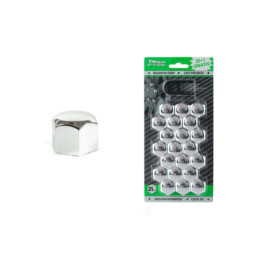 Set Capace Prezoane Roti 21mm Crom Plastic cu Extractor 21 Buc Universal Auto