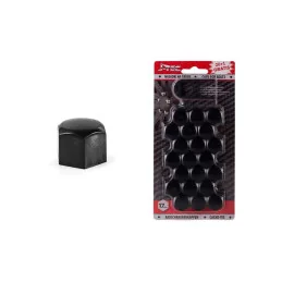 Set Capace Prezoane Roti 17mm Negru Mat Plastic cu Extractor 21 Buc Universal Auto
