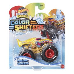HOT WHEELS MONSTER TRUCK CAMION MEGA WREX CU CULORI SCHIMBATOARE SCARA 1:64 | 1Buy.ro