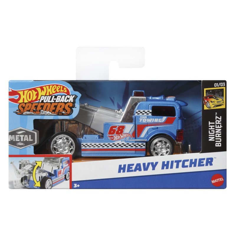 HOT WHEELS MASINUTA METALICA CU SISTEM PULL BACK HEAVY HITCHER SCARA 1:43 | MARKETPLACE SHOPPING CENTER