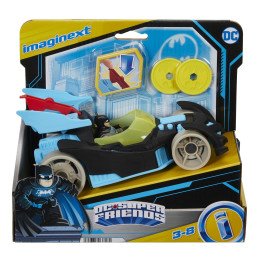 FISHER PRICE IMAGINEXT DC SUPER FRIENDS VEHICUL CU FIGURINA BATMAN CU COSTUM GRI | 1Buy.ro