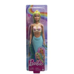 BARBIE DREAMTROPIA PAPUSA SIRENA CU CORSET GALBEN SI COADA ALBASTRA | 1Buy.ro