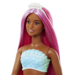 BARBIE DREAMTROPIA PAPUSA SIRENA CU PAR MAGENTA SI COADA PORTOCALIE | MARKETPLACE SHOPPING CENTER