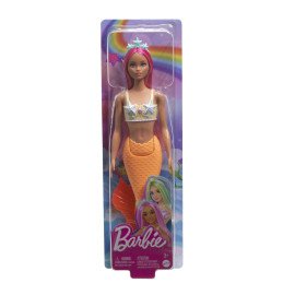 BARBIE DREAMTROPIA PAPUSA SIRENA CU PARUL ROZ SI COADA PORTOCALIE | 1Buy.ro