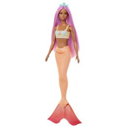 BARBIE DREAMTROPIA PAPUSA SIRENA CU PARUL ROZ SI COADA PORTOCALIE | MARKETPLACE SHOPPING CENTER