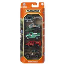 MATCHBOX SET 5 MASINUTE METALICE MBX WILDFIRE RESCUE SCARA 1:64 | 1Buy.ro