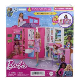 BARBIE CASA DE PAPUSI BARBIE CU 4 ZONE PLIABILA | 1Buy.ro