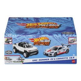 HOT WHEELS SET 2 MASINUTE METALICE PULL BACK GMC HUMMER EV SI CORVETTE C8R 1:43 | 1Buy.ro