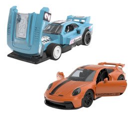 HOT WHEELS SET 2 MASINUTE METALICE PULL BACK GT-SCORCHER SI PORSCHE 911 GT3 1:43 | MARKETPLACE SHOPPING CENTER