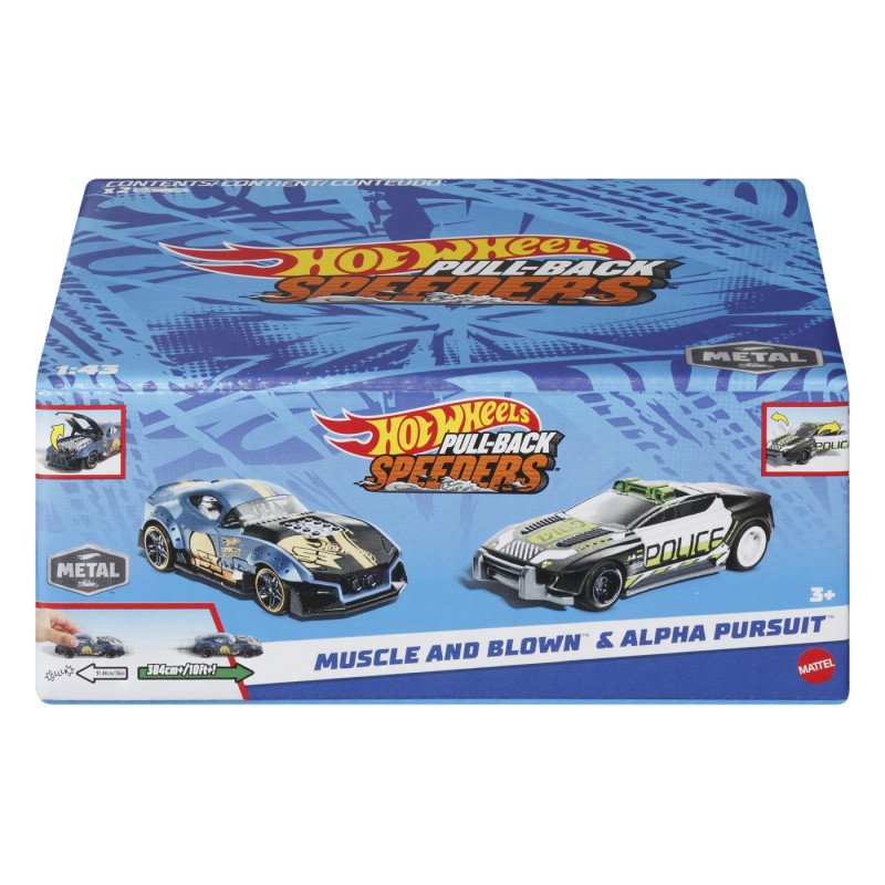 HOT WHEELS SET 2 MASINUTE METALICE PULL BACK MUSCLE AND BLOWN SI ALPHA PURSUIT 1:43 | MARKETPLACE SHOPPING CENTER