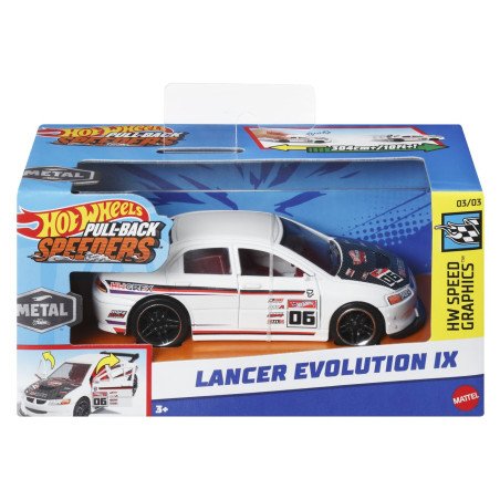 HOT WHEELS MASINUTA METALICA CU SISTEM PULL BACK LANCER EVOLUTION IX SCARA 1:43 | MARKETPLACE SHOPPING CENTER