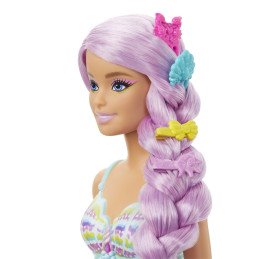 BARBIE PAPUSA SIRENA CU PAR MOV SI COADA ROZ | MARKETPLACE SHOPPING CENTER