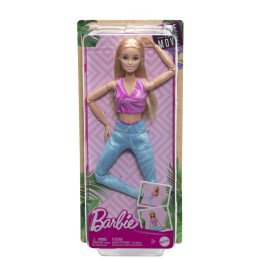 PAPUSA BARBIE MADE TO MOVE BLONDA CU TOP ROZ | 1Buy.ro