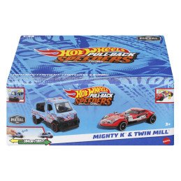 HOT WHEELS SET 2 MASINUTE METALICE PULL BACK MIGHTY K SI TWIN MILL 1:43 | 1Buy.ro
