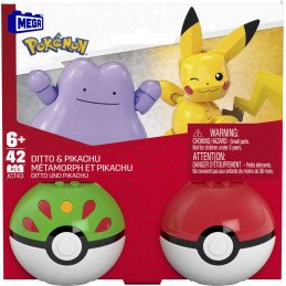 POKEMON MEGA SET DOUA BILE DITTO SI PIKACHU 42 PIESE | 1Buy.ro