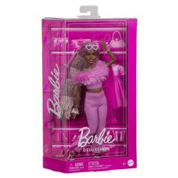 BARBIE DELUXE STYLE PAPUSA BARBIE CU SALOPETA ROZ SI PAR IMPLETIT | 1Buy.ro