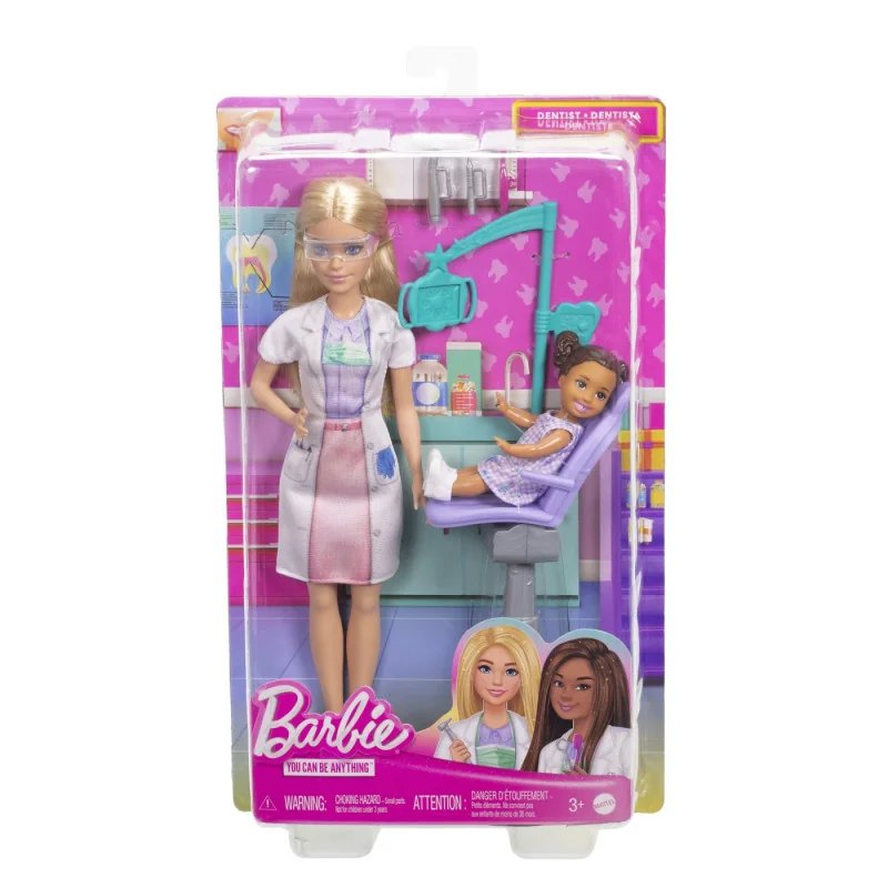 BARBIE SET DE JOACA PAPUSA BARBIE BLONDA FACE CARIERA STOMATOLOG | MARKETPLACE SHOPPING CENTER