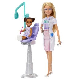 BARBIE SET DE JOACA PAPUSA BARBIE BLONDA FACE CARIERA STOMATOLOG | MARKETPLACE SHOPPING CENTER