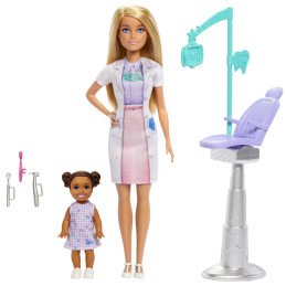 BARBIE SET DE JOACA PAPUSA BARBIE BLONDA FACE CARIERA STOMATOLOG | MARKETPLACE SHOPPING CENTER